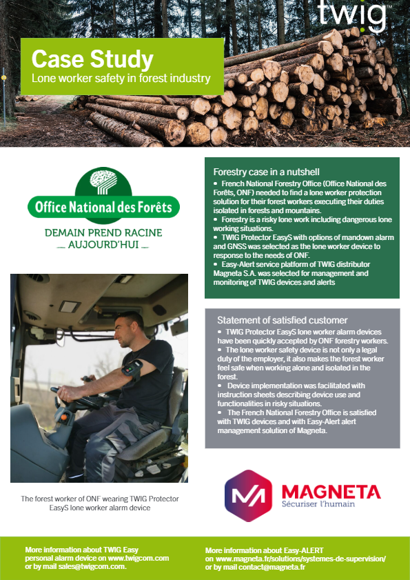 Case Study: TWIG Easy used by forest workers in France