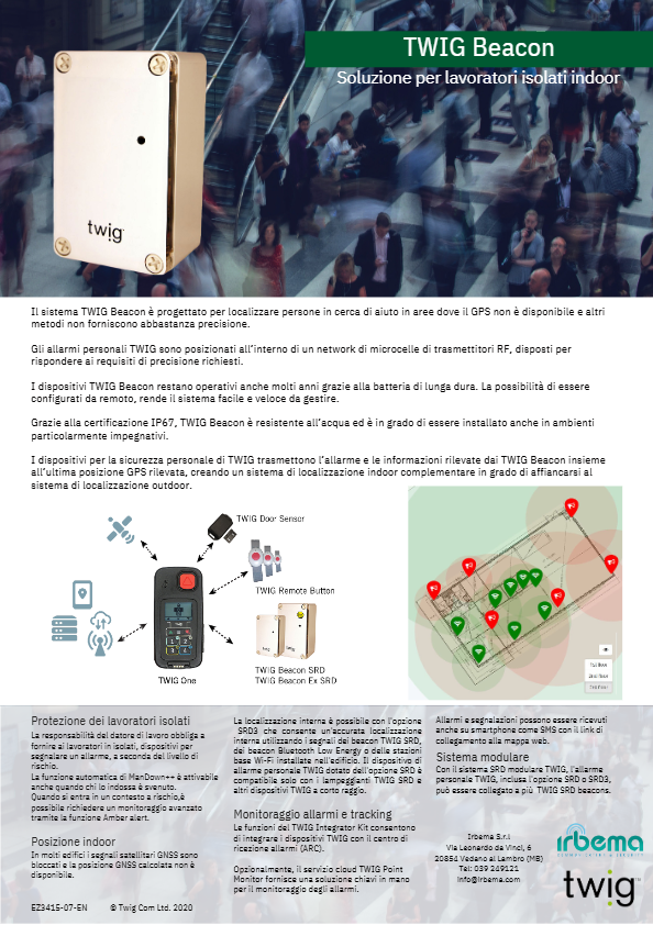 TWIG Beacon Scheda tecnica EZ3415-IT