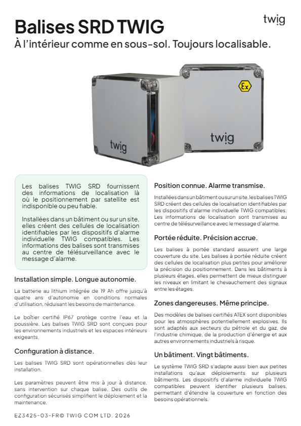 TWIG SRD Beacon Fiche technique EZ3425-FR